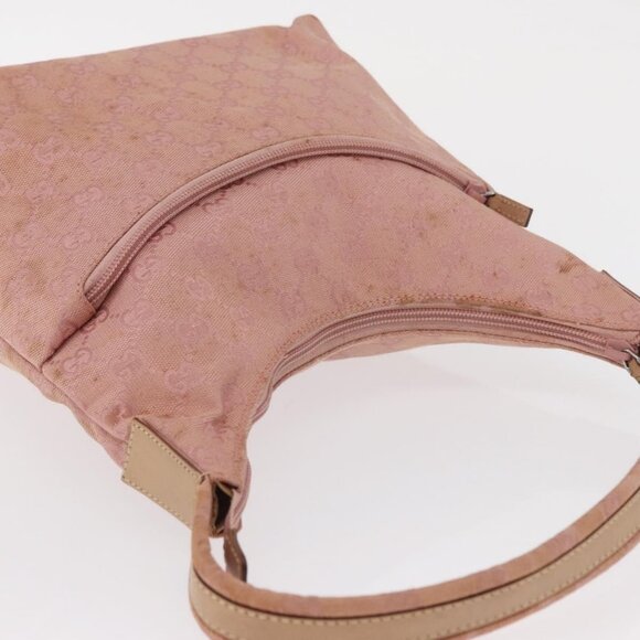 Authentic GUCCI GG Canvas Shoulder Bag Pink Silver 001 3386 - Picture 13 of 16